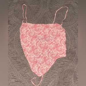 pink bandanna like tank top